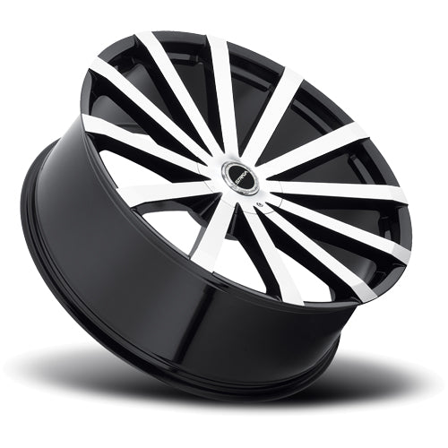 Strada S50 Gabbia 22x8.5 5x4.5"/5x5" +35mm Black/Machined Wheel Rim 22" Inch