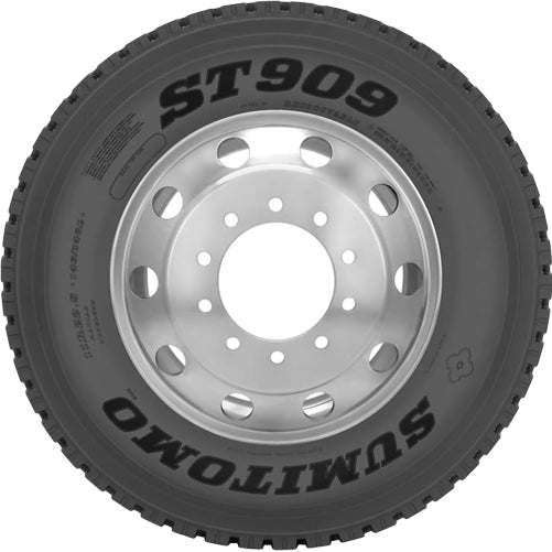 (QTY 4) 225/70R19.5 Sumitomo ST 909 128/126N LRG Black Wall Tires