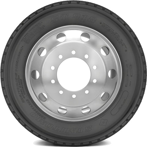 (QTY 2) 225/70R19.5 Sumitomo ST 918 128/126M Load Range G Black Wall Tires