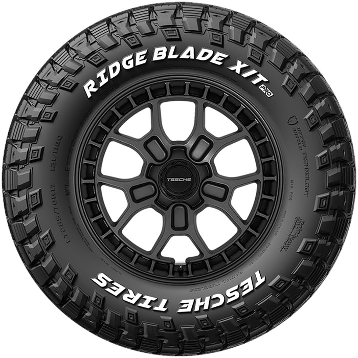 (QTY 4) 35x12.50R20LT Tesche Ridge Blade X/T Pro 125Q LRF White Letter Tires