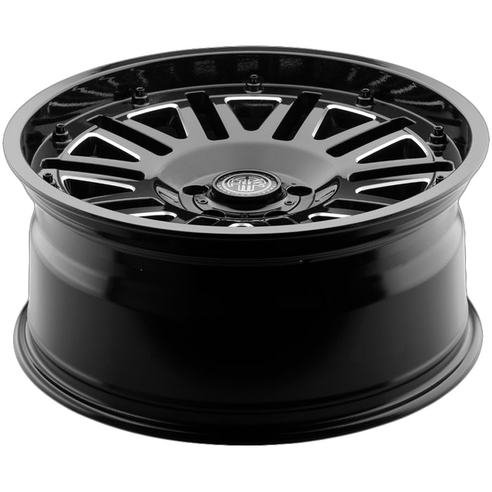 (Set of 4) Thret Off-Road 701 Storm 17x9 5x5" -12mm Black/Milled Wheels Rims