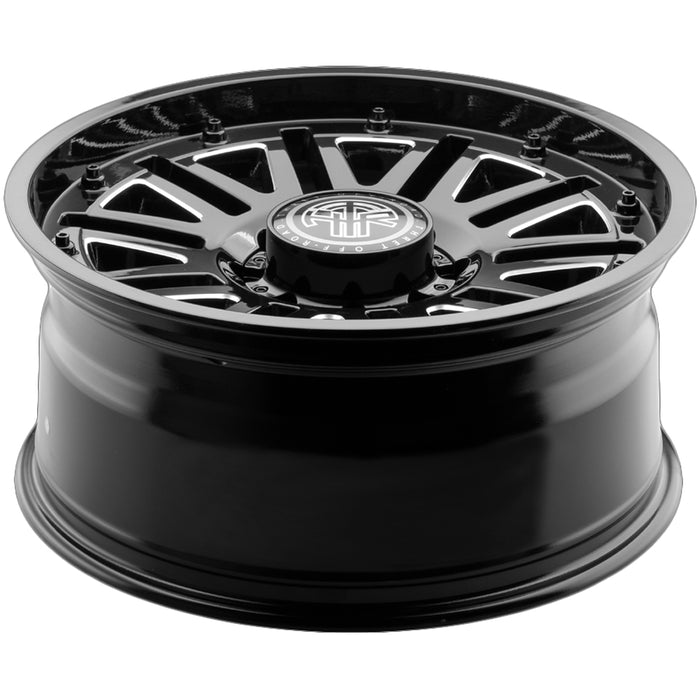 (Set of 4) Thret Off-Road 701 Storm 20x9 8x6.5" +0mm Black/Milled Wheels Rims
