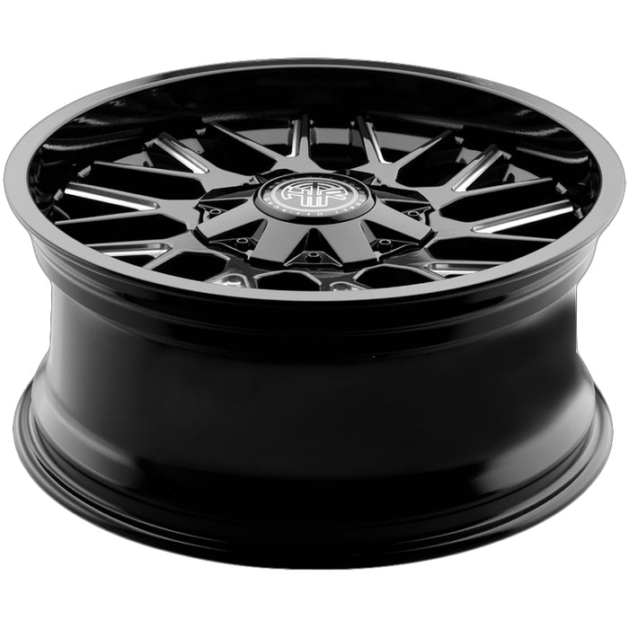 (Set of 4) Thret 803 Revolver 17x9 5x4.5"/5x5" -12mm Black/Milled Wheels Rims