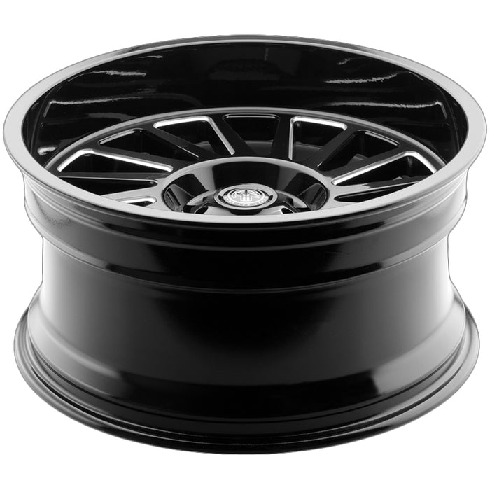 (Set of 5) Thret Off-Road 902 Omega 22x10 5x5" -21mm Black/Milled Wheels Rims