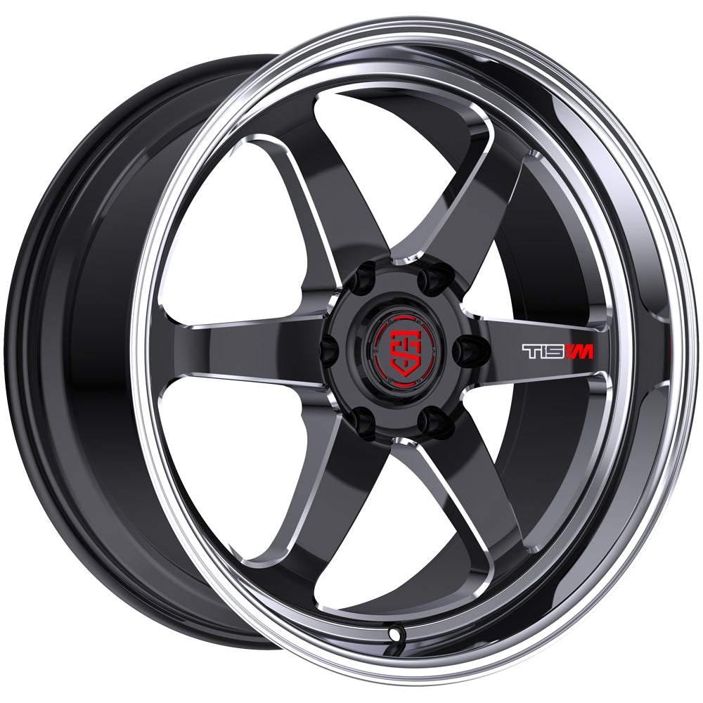TIS 508BM 22x10 6x135 +24mm Black/Milled Wheel Rim 22