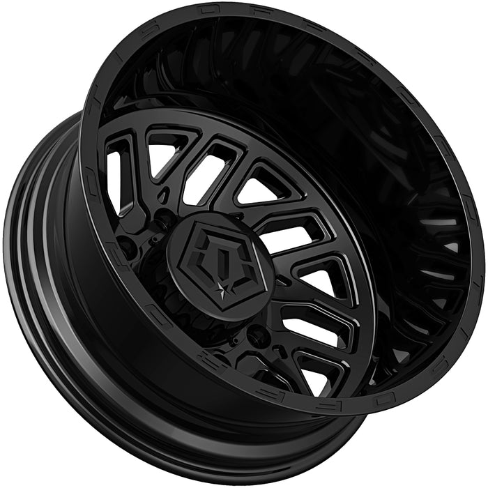 Set of 6-22" Inch TIS 544B Dually 8x210 Gloss Black Wheels Rims