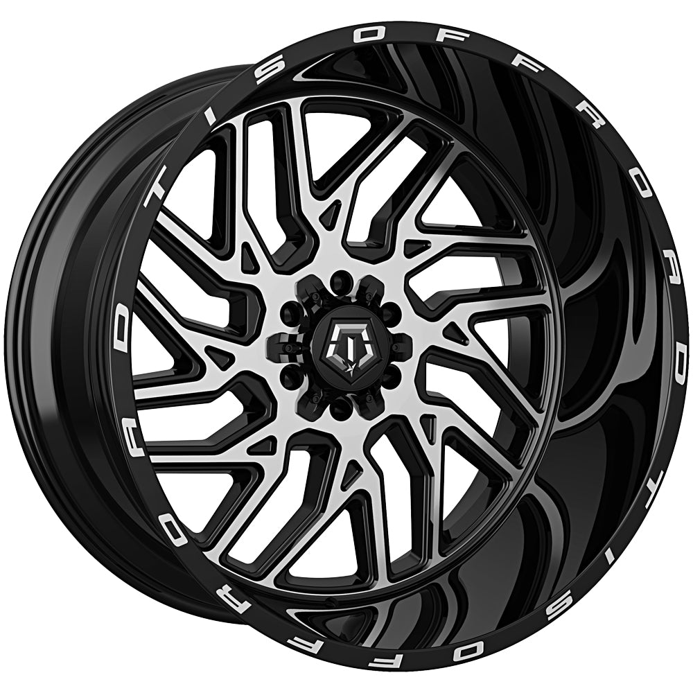 TIS 544MB 22x12 8x180 -44mm Black/Machined Wheel Rim 22