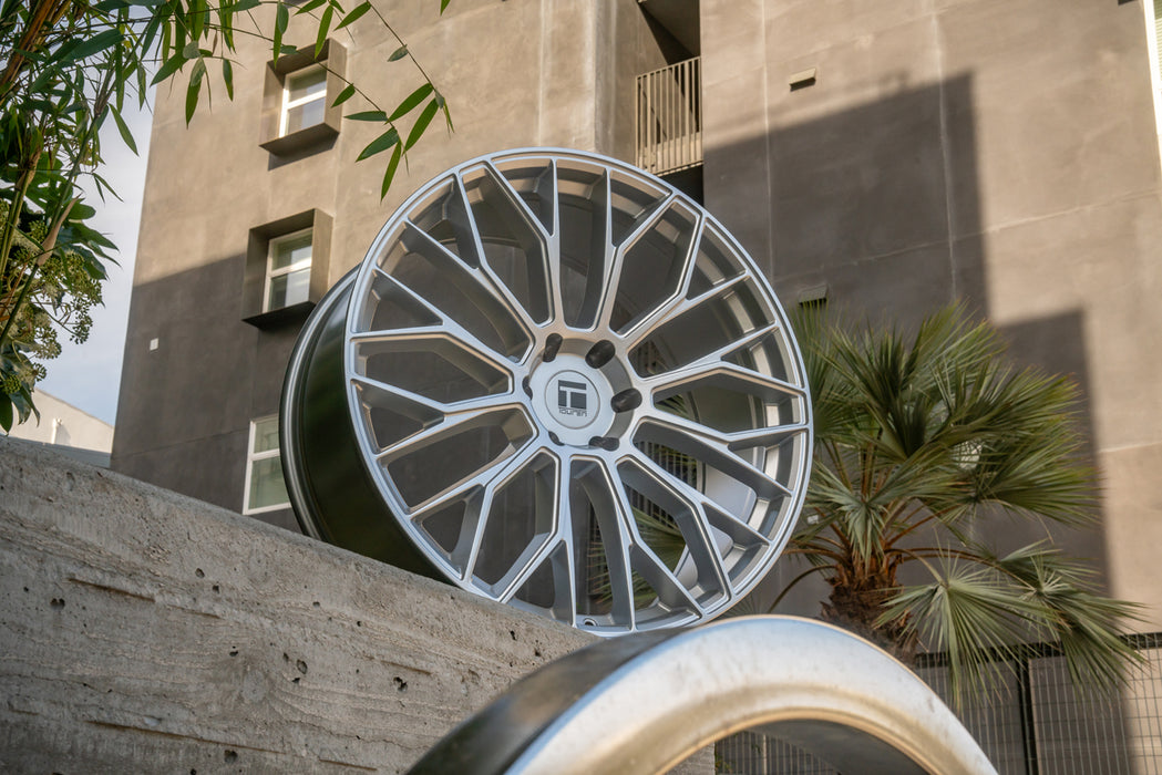 (Set of 4) Touren TR08 24x10 6x5.5" +25mm Silver Wheels Rims 24" Inch