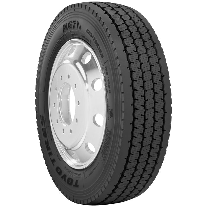 225/70R19.5 Toyo M671A 128/126N LRG Black Wall Tire