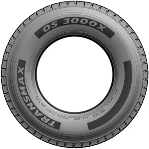 (QTY 2) 245/70R19.5 Transmax OS3000X 135/133M LRH Black Wall Tires