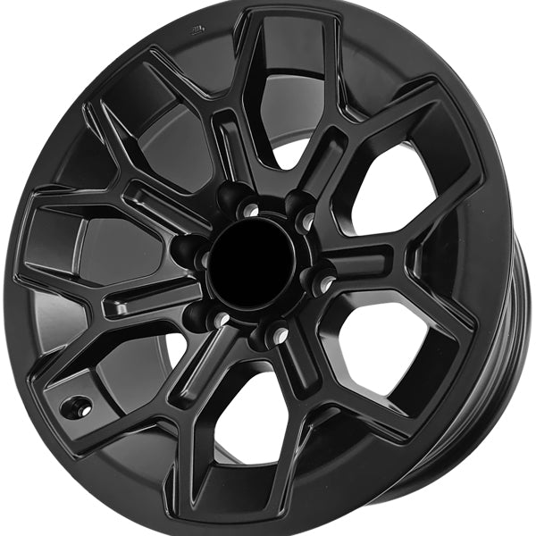 (Set of 5) OE Concepts TRD8 17x8 6x5.5" +5mm Matte Black Wheels Rims 17" Inch
