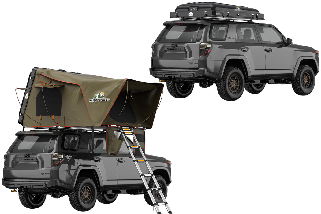 Tuff Stuff Alpha Hard Top Side Open Tent, Black, 4 Person TS-RTT-CS-BK