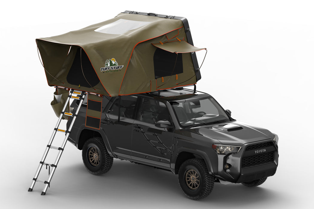 Tuff Stuff Overland Alpha Hard Top Side Open Tent, Gray, 4 Person