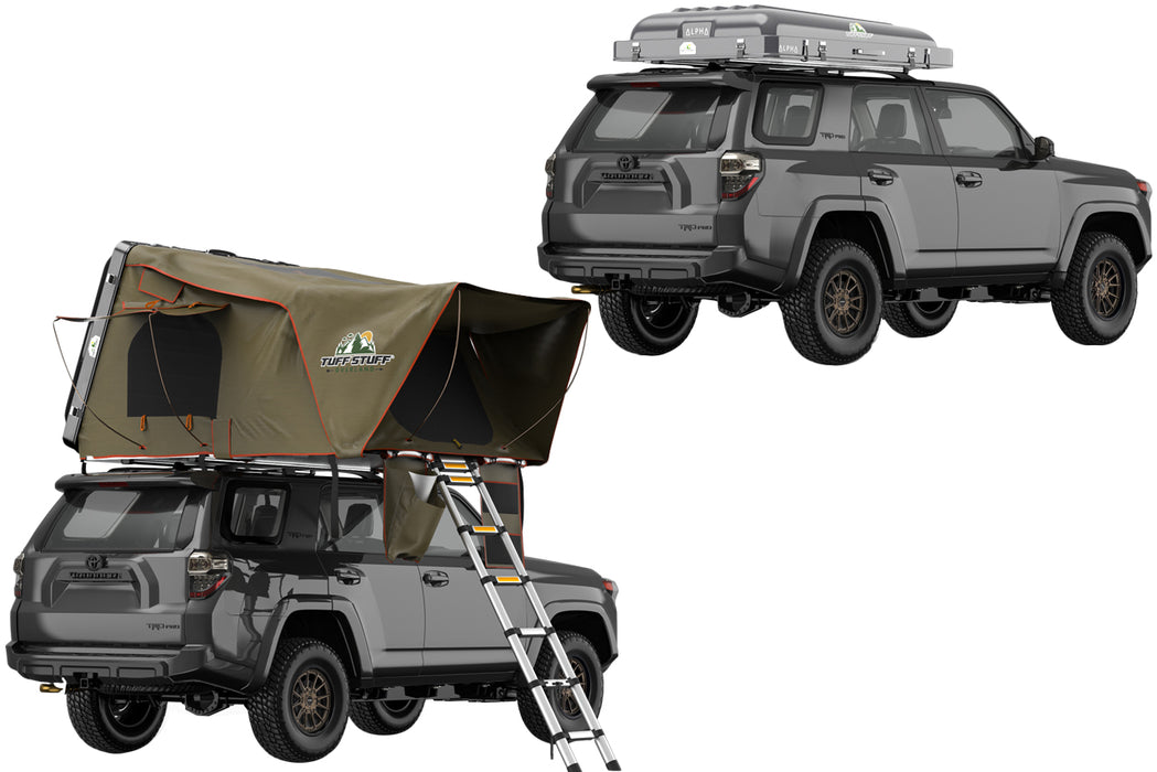 Tuff Stuff Alpha Hard Top Side Open Tent, Gray, 4 Person TS-RTT-CS-GR