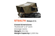 Tuff Stuff Stealth Black Ops Series Aluminum Shell Rtt, Black TS-RTT-STLTH