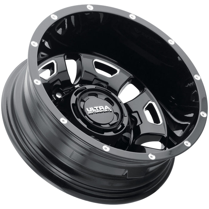 Set of 4-16" Inch Ultra Hunter Dually Van 6x205 Black/Milled Wheels Rims