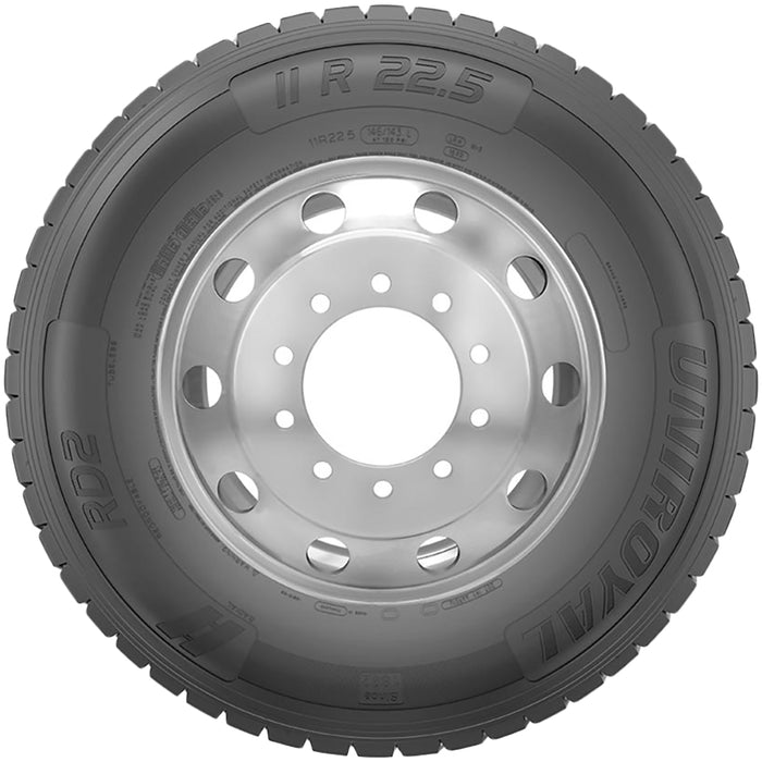 (QTY 2) 245/70R19.5 Uniroyal RD2 136/134L LRH Black Wall Tires