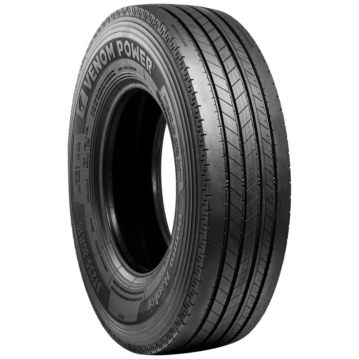 ST235/80R16 Venom Power Primo Hauler 130L Load Range H Black Wall Tire