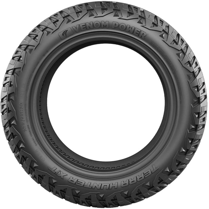 (QTY 2) 235/65R16C Venom Power Terra Hunter X/T2 121/119R LRE Black Wall Tires