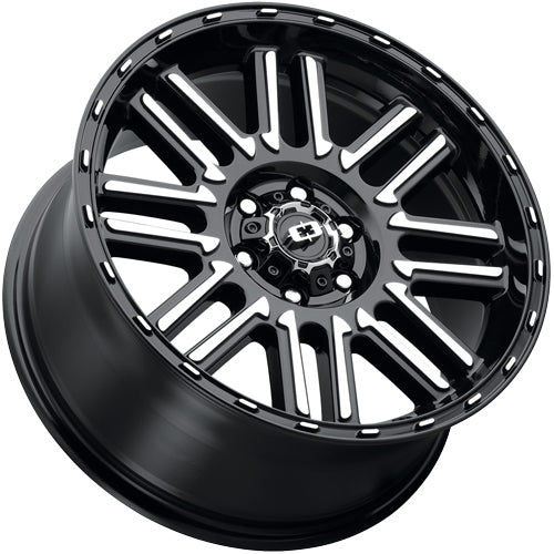 (Set-4) Vision 348 Nexus 18x8.5 6x120 +18mm Black/Machined Wheels Rims 18" Inch