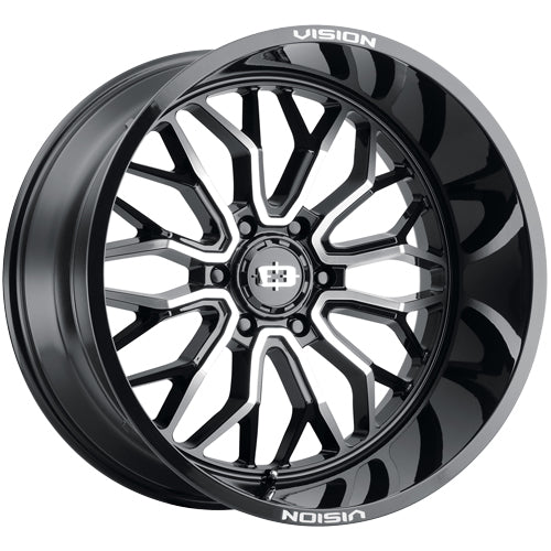 Vision 402 Riot 18x9 6x5.5" +12mm Black/Machined Wheel Rim 18" Inch