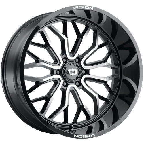 Vision 402 Riot 18x9 6x5.5" +12mm Black/Machined Wheel Rim 18" Inch