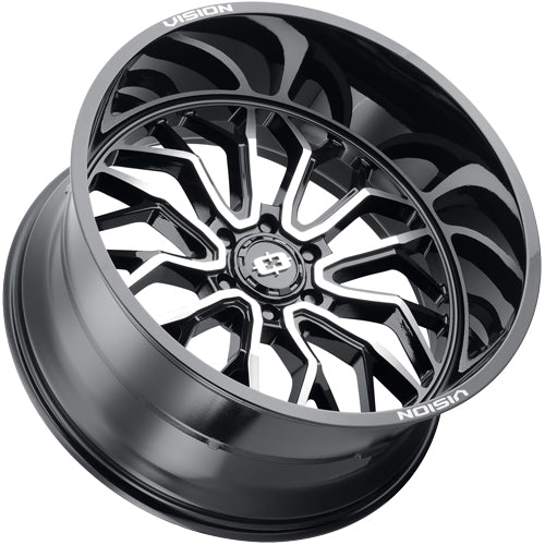 Vision 402 Riot 18x9 6x5.5" +12mm Black/Machined Wheel Rim 18" Inch