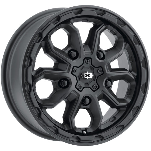 (4) Vision 410 Korupt Van 16x6.5 5x130 +45mm Satin Black Wheels Rims 16" Inch