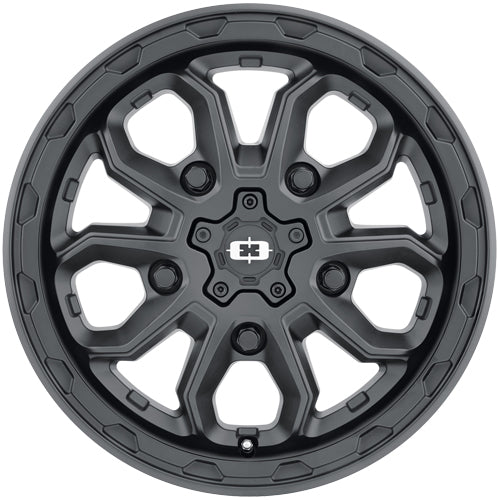 (4) Vision 410 Korupt Van 16x6.5 5x130 +45mm Satin Black Wheels Rims 16" Inch