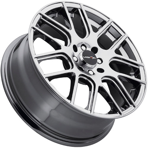 Vision 426 Cross 14x5.5 4x100/4x4.5" +38mm Chrome Wheel Rim 14" Inch