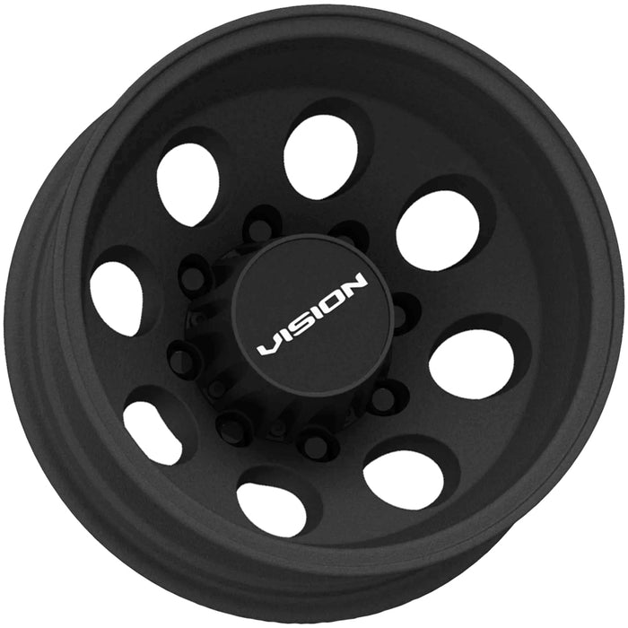 Set of 6-20" Inch Vision 56 Midway Dually 8x6.5" Satin Black Wheels Rims