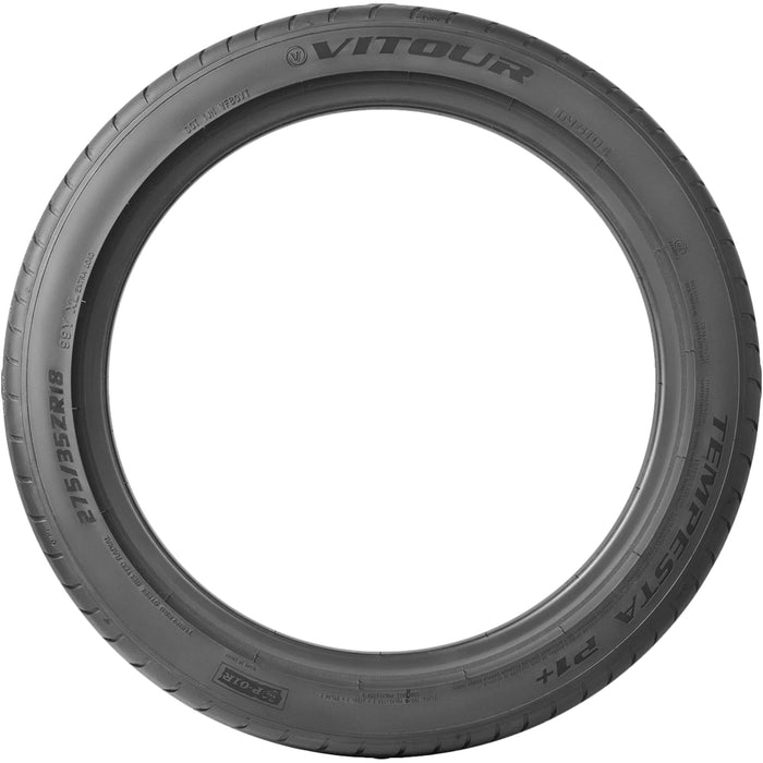 (QTY 4) 275/35R19 ViTour Tempesta P1 100Y XL Black Wall Tires