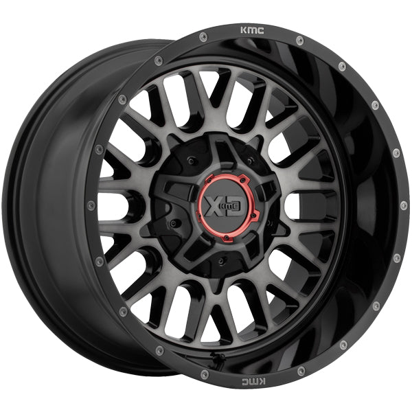 XD Series XD842 Snare 20x9 8x6.5" +18mm Black/Gray Wheel Rim 20" Inch