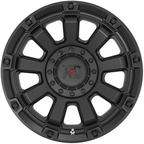 (Set of 5) XD852 Gauntlet 20x9 6x120/6x5.5" +0mm Satin Black Wheels Rims