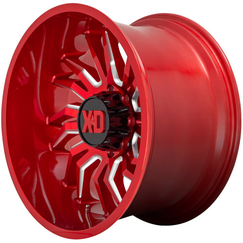 XD Series XD858 Tension 22x10 6x135 -18mm Red/Milled Wheel Rim 22" Inch