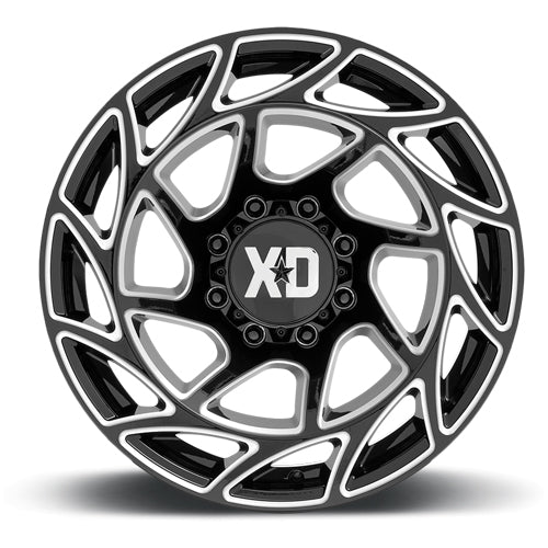 XD Series XD860 Onslaught 22x12 5x5" -44mm Black/Milled Wheel Rim 22" Inch
