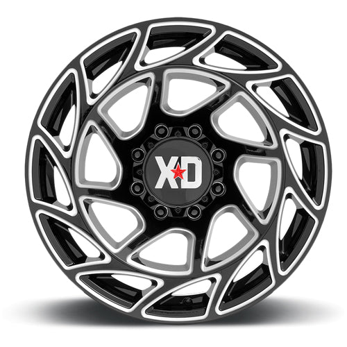 XD Series XD860 Onslaught 22x12 5x5" -44mm Black/Milled Wheel Rim 22" Inch