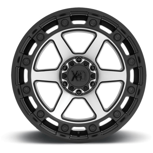 XD Series XD862 Raid 20x10 5x5" -18mm Black/Machined Wheel Rim 20" Inch