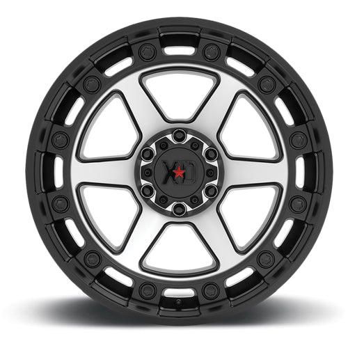 XD Series XD862 Raid 20x10 5x5" -18mm Black/Machined Wheel Rim 20" Inch