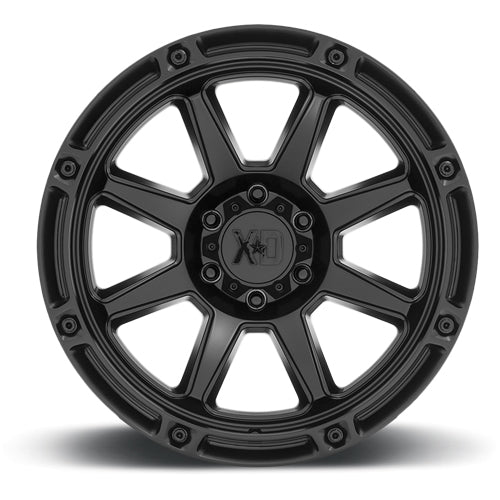 (Set of 4) XD Series XD863 20x10 8x6.5" -18mm Satin Black Wheels Rims 20" Inch