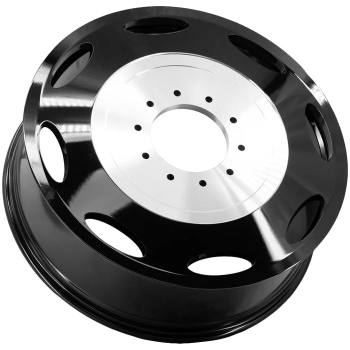 Set of 6-24" Inch XF Off-Road XF-240 Dually 10x225 Black/Milled Wheels Rims