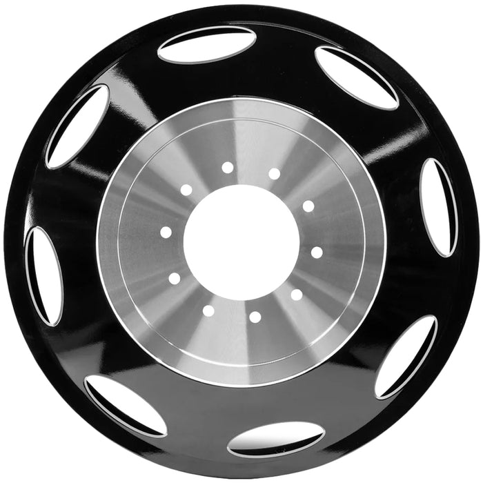 Set of 6-24" Inch XF Off-Road XF-240 Dually 10x225 Black/Milled Wheels Rims