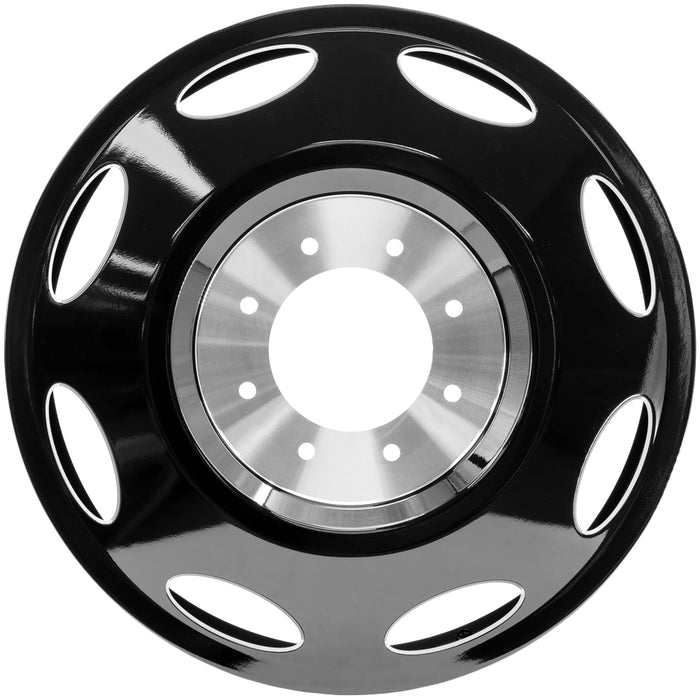 Set of 6-24" Inch XF Off-Road XF-229 Dually 8x6.5" Black/Milled Wheels Rims