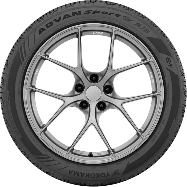 (QTY 2) 235/40R19 Yokohama Advan Sport EV A/S 96Y XL Black Wall Tires