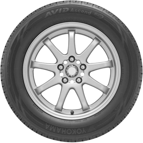 (QTY 2) P235/60R17 Yokohama Avid Ascend 103H XL Black Wall Tires